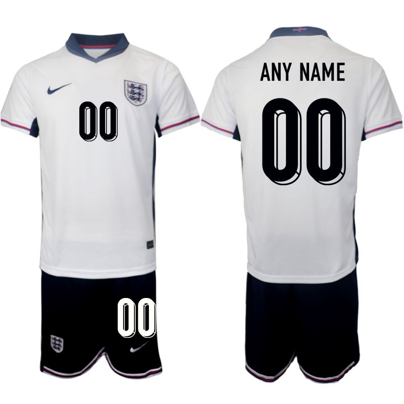 Men 2024-2025 Season England home white customized Soccer Jersey->customized soccer jersey->Custom Jersey
